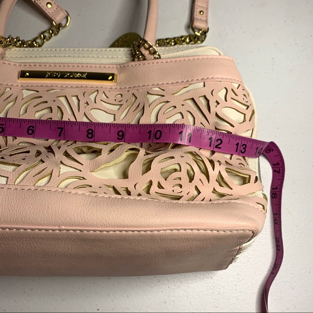 Betsey Johnson Floral Satchel Bag - Die Cut Rose - Picture 5 of 6
